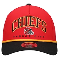 Youth New Era  Red/Black Kansas City Chiefs  Arch COOLERA 9FORTY A-Frame Adjustable Hat