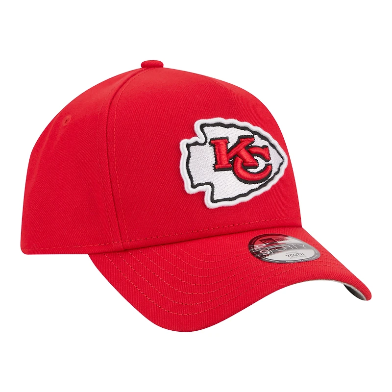 Casquette ajustable New Era rouge Kansas City Chiefs 9FORTY pour jeunes