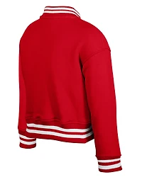 Veste polaire à boutons-pression en chenille appliquée rouge New Era pour jeunes des Kansas City Chiefs