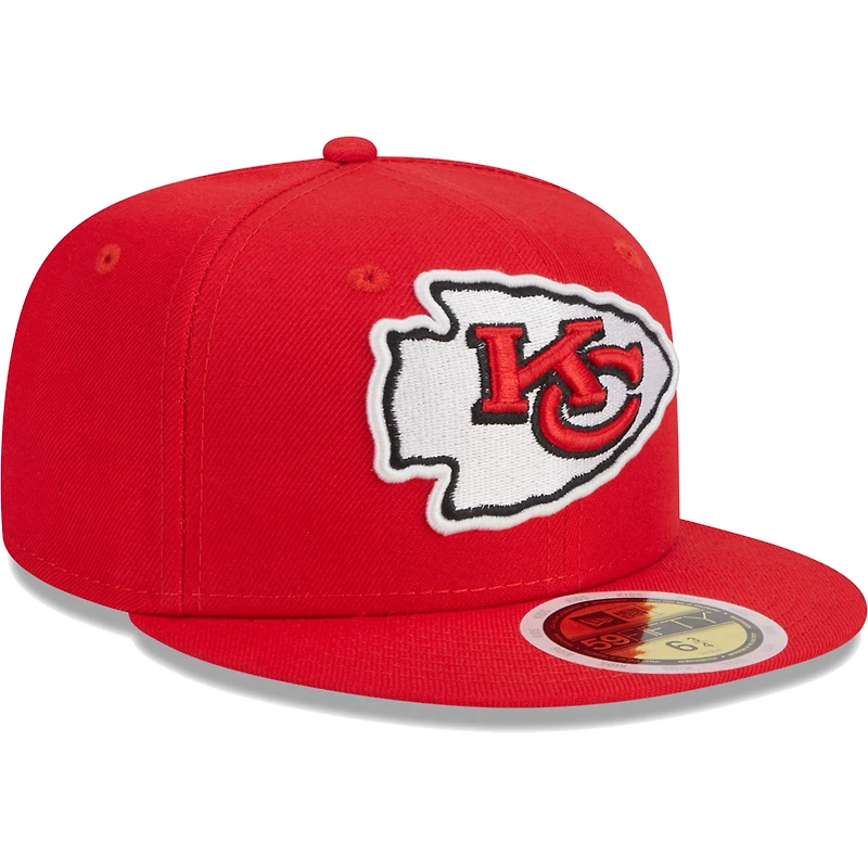 Youth New Era Red Kansas City Chiefs  Main 59FIFTY Fitted Hat