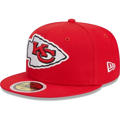 Casquette ajustée 59FIFTY Main des Chiefs de Kansas City New Era rouge pour jeune
