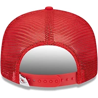 Youth New Era Red Kansas City Chiefs  Main Trucker 9FIFTY Snapback Hat