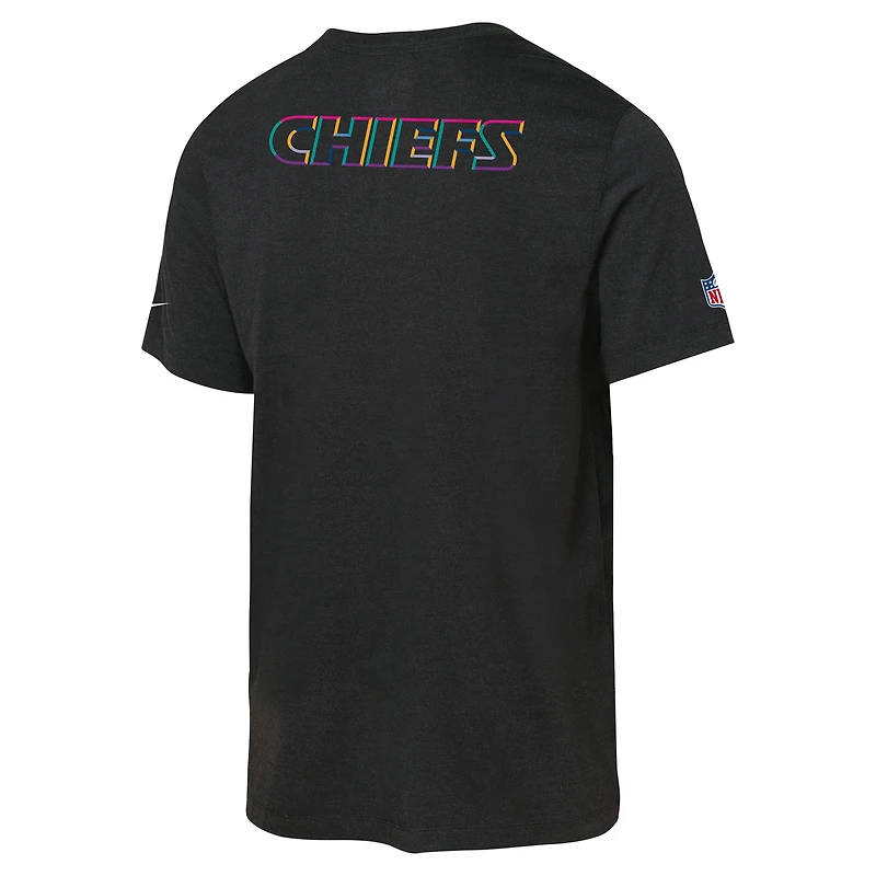 T-shirt Nike noir pour jeune Kansas City Chiefs NFL Crucial Catch Tri-Blend Dri-FIT 2025