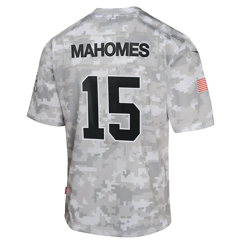 Maillot Nike Patrick Mahomes Arctic Camo Kansas City Chiefs 2024 Salute to Service Game pour jeune