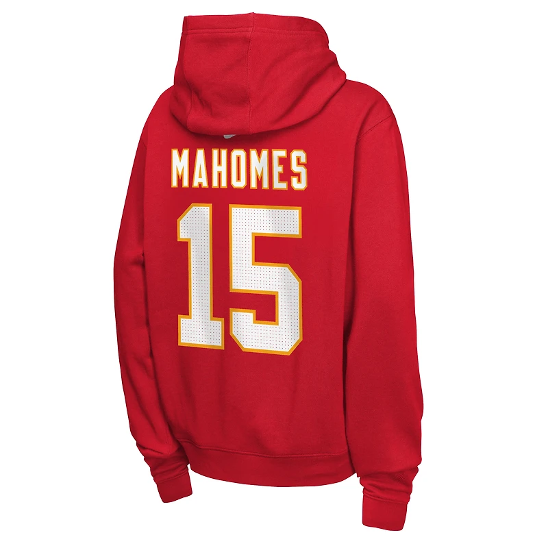 Youth Nike Patrick Mahomes Red Kansas City Chiefs Name & Number Club Fleece Hoodie