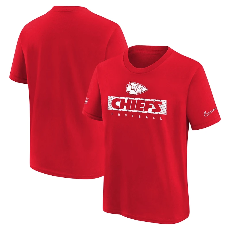 T-shirt Nike rouge Kansas City Chiefs 2024 Sideline Legend Performance pour jeune