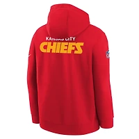 Sweat à capuche Nike rouge Kansas City Chiefs 2025 Sideline Club Fleece pour jeune
