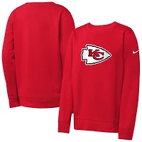 Sweat-shirt Nike rouge Kansas City Chiefs Rewind Club pour jeune