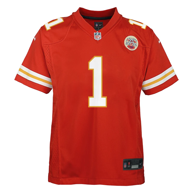 Youth Nike Xavier Worthy Red Kansas City Chiefs Team Game Jersey