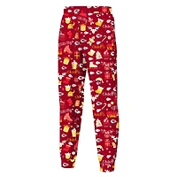 Ensemble de nuit Youth Outerstuff Red Kansas City Chiefs Chestnut pour les fêtes