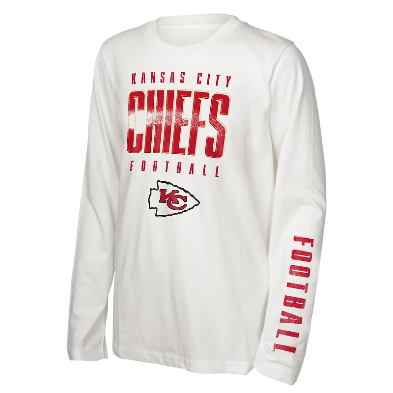 Youth Outerstuff Red Kansas City Chiefs the Mix T-Shirt Combo Set