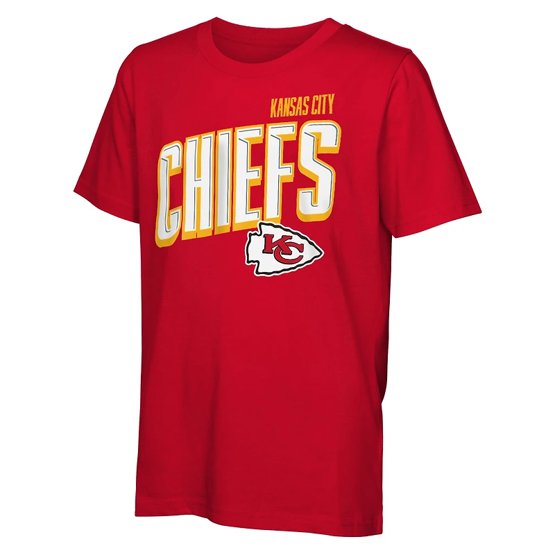 Youth Outerstuff Red Kansas City Chiefs the Mix T-Shirt Combo Set