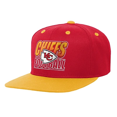 Youth Outerstuff Red Kansas City Chiefs Team Gradient Deadstock Snapback Hat
