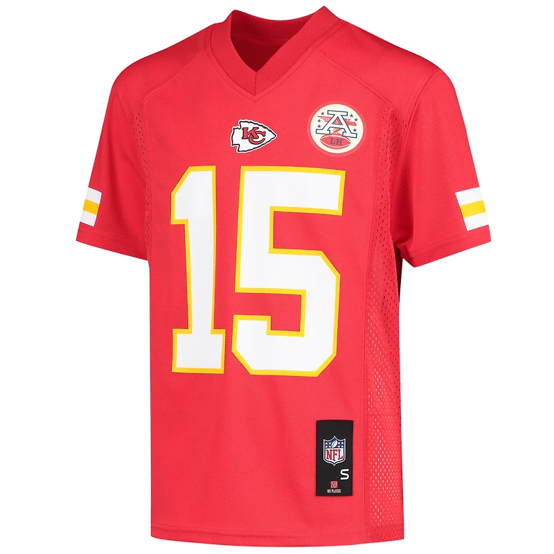 Maillot réplique de joueur Patrick Mahomes (jeune) des Kansas City Chiefs, rouge