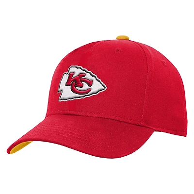 Youth Red Kansas City Chiefs Team Pre-Curved Adjustable Hat
