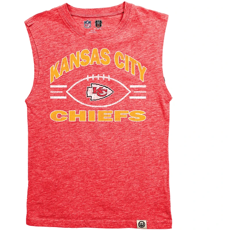 Débardeur moulant rouge chiné pour jeunes Wes & Willy, Kansas City Chiefs