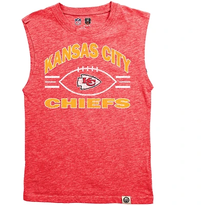 Débardeur moulant rouge chiné pour jeunes Wes & Willy, Kansas City Chiefs