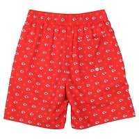 Youth Wes & Willy  Red Kansas City Chiefs Fleur Swim Trunks