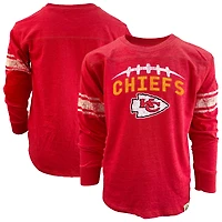 Youth Wes & Willy Red Kansas City Chiefs Football Long Sleeve T-Shirt