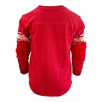Youth Wes & Willy Red Kansas City Chiefs Football Long Sleeve T-Shirt