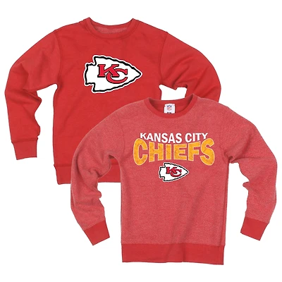 Sweat-shirt réversible en polaire rouge Kansas City Chiefs pour jeunes Wes & Willy