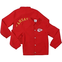 Youth Wes & Willy  Red Kansas City Chiefs T Buck's Full-Snap Coaching Jacket