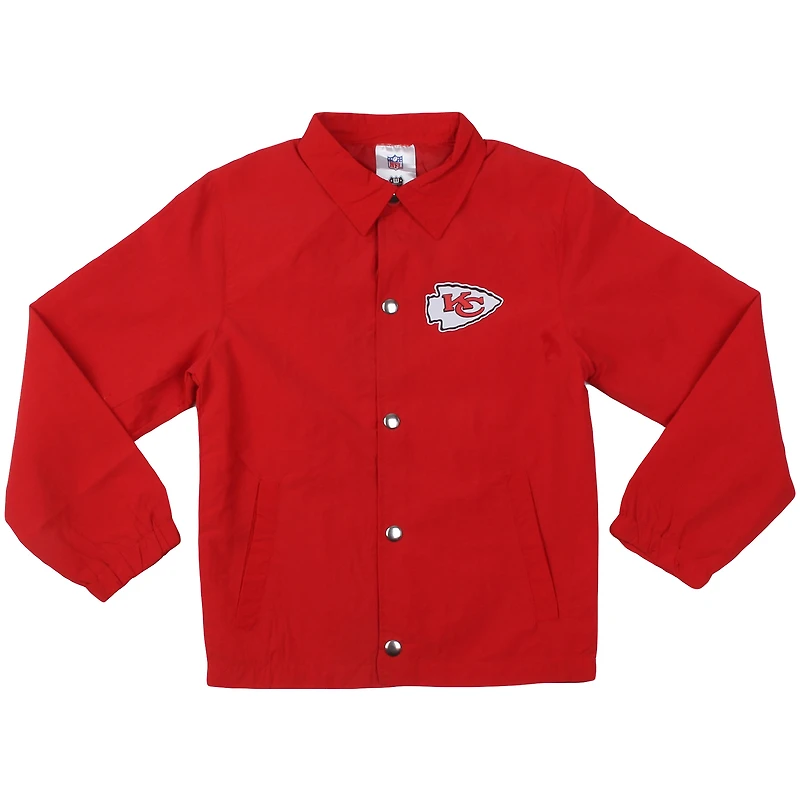 Veste d'entraînement à boutons-pression complète T Buck's des Kansas City Chiefs pour jeunes Wes & Willy Red