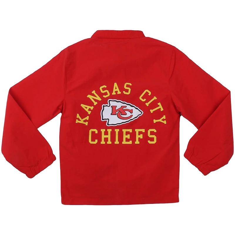 Veste d'entraînement à boutons-pression complète T Buck's des Kansas City Chiefs pour jeunes Wes & Willy Red