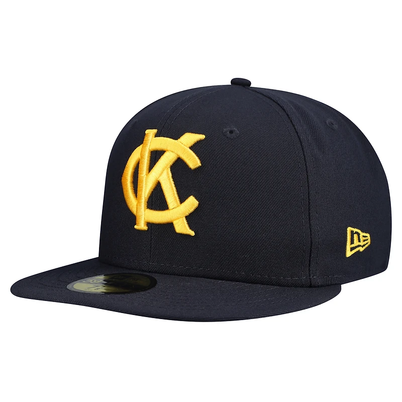 Men's New Era  Navy Kansas City Monarchs MLB Nwe 2025 Turn Back the Clock 59FIFTY