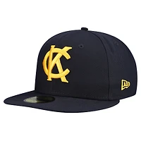 Casquette New Era bleu marine pour homme Kansas City Monarchs MLB Nwe 2025 Turn Back the Clock 59FIFTY