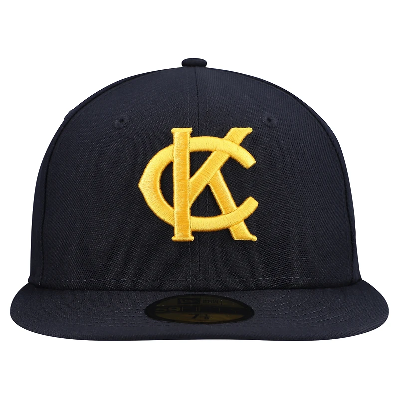 Men's New Era  Navy Kansas City Monarchs MLB Nwe 2025 Turn Back the Clock 59FIFTY