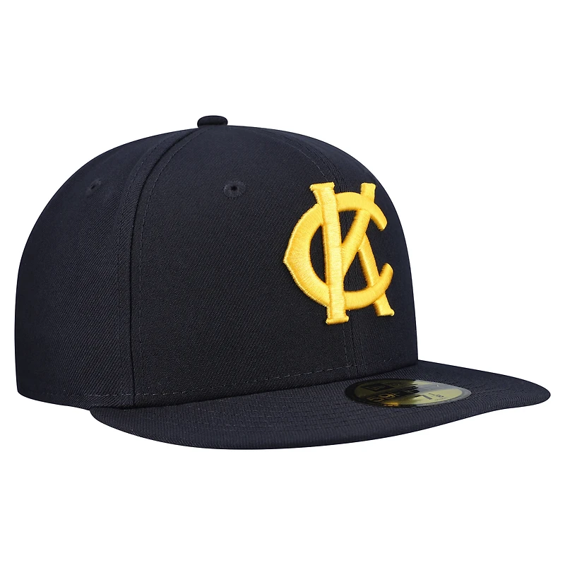 Men's New Era  Navy Kansas City Monarchs MLB Nwe 2025 Turn Back the Clock 59FIFTY