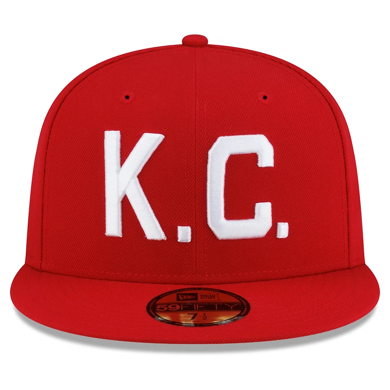 Men's New Era Red Kansas City Monarchs 2026 Turn Back The Clock 59FIFTY Fitted Hat