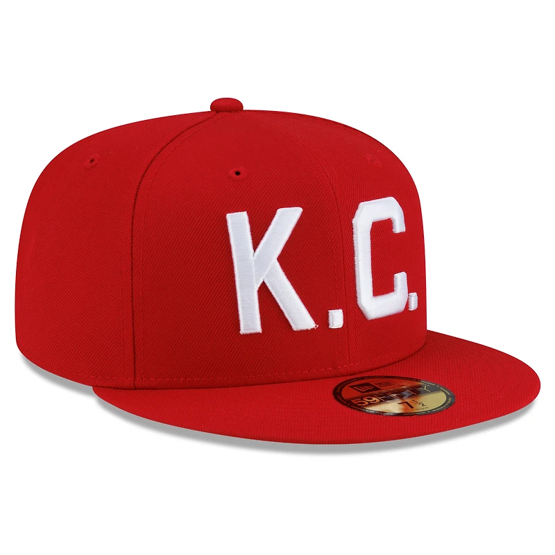 Men's New Era Red Kansas City Monarchs 2026 Turn Back The Clock 59FIFTY Fitted Hat