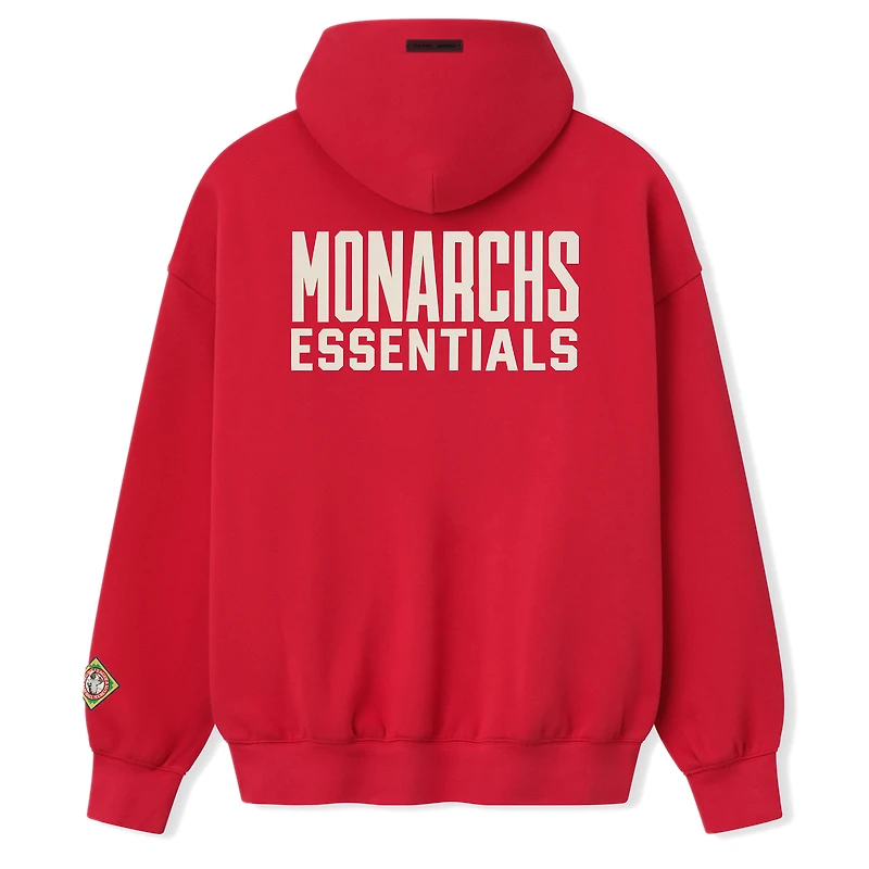 Sweat à capuche en polaire rouge pour homme Kansas City Monarchs Fear of God x Negro Leagues Baseball Museum