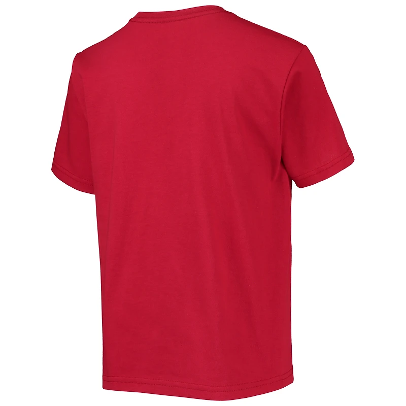 Youth Stitches Red Kansas City Monarchs Negro League Logo T-Shirt