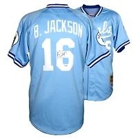 Bo Jackson Kansas City Royals Autographed Blue Mitchell & Ness Jersey