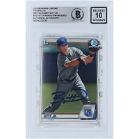 Bobby Witt Jr. Kansas City Royals a autographié la carte de recrue 10 authentifiée Bowman Chrome Prospects #BCP-25 2020 de Beckett Fanatics