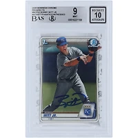 Bobby Witt Jr. Kansas City Royals a autographié la carte de recrue 9/10 authentifiée Bowman Chrome Prospects #BCP-25 de Beckett Fanatics