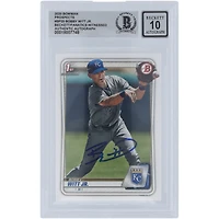 Bobby Witt Jr. Kansas City Royals Autographié 2020 Bowman Prospects 1er Bowman #BP-25 Beckett Fanatics Témoin Authentifié 10 Carte