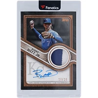 Bobby Witt Jr. Kansas City Royals Autographed 2023 Topps Reverence Dual-Color Game Used Relic #TRAP2-BWJ #10/10 Card