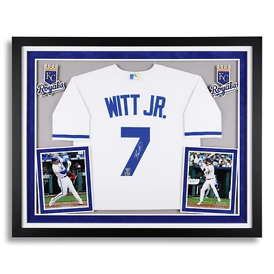 Maillot Nike blanc de luxe encadré et autographié de Bobby Witt Jr. des Royals de Kansas City