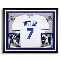 Maillot Nike blanc de luxe encadré et autographié de Bobby Witt Jr. des Royals de Kansas City
