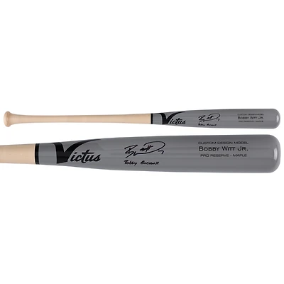 Batte de baseball Victus autographiée par Bobby Witt Jr. des Royals de Kansas City, modèle réduit, avec l'inscription « Bobby Baseball ».