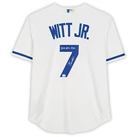 Maillot Nike blanc dédicacé par Bobby Witt Jr. des Royals de Kansas City avec l'inscription « 2019 #2 Pick »