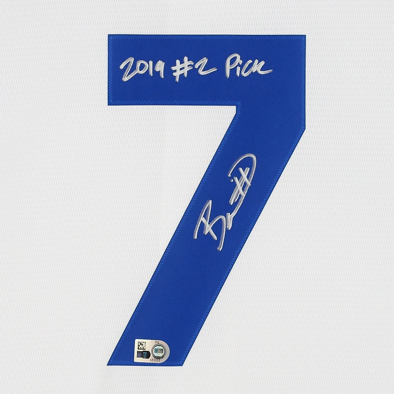 Maillot Nike blanc dédicacé par Bobby Witt Jr. des Royals de Kansas City avec l'inscription « 2019 #2 Pick »