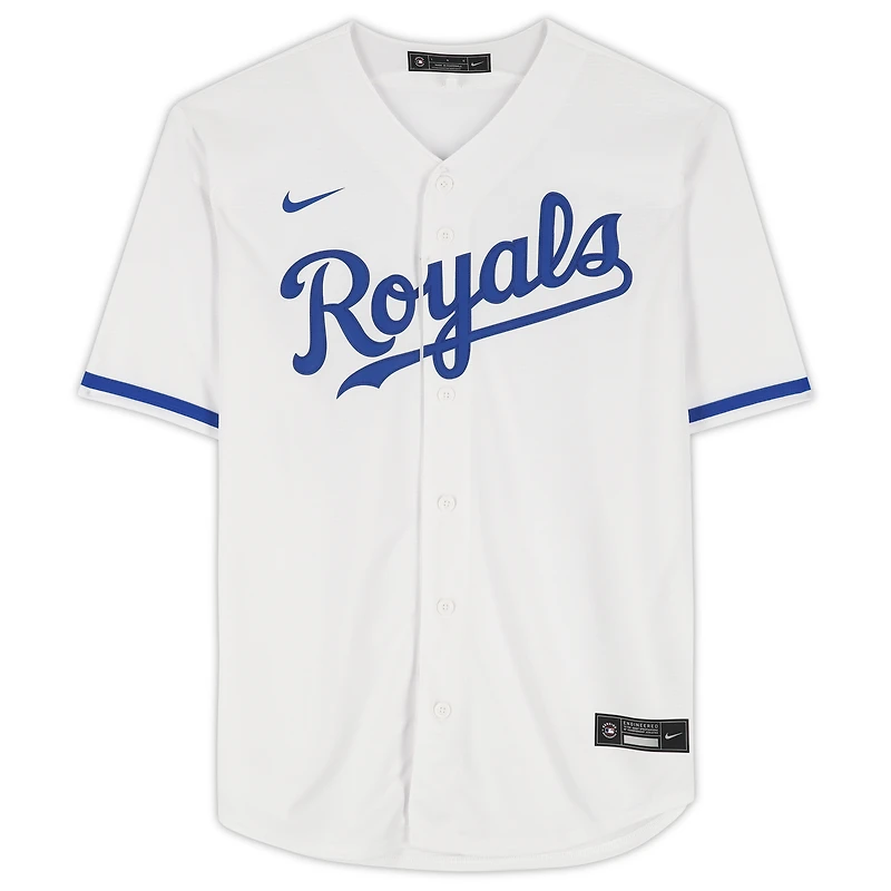 Maillot réplique Nike blanc autographié par Bobby Witt Jr. des Royals de Kansas City