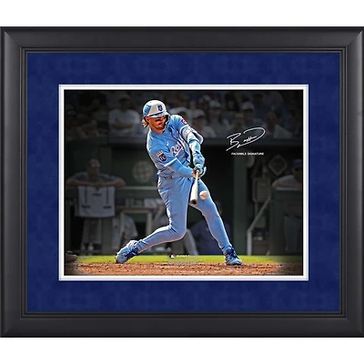Photo encadrée 11 x 14 pouces de Bobby Witt Jr., joueur des Kansas City Royals, avec signature fac-similé.