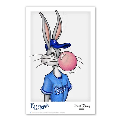 Bugs Bunny Kansas City Royals 11"x 17" Looney Tunes affiche imprimée