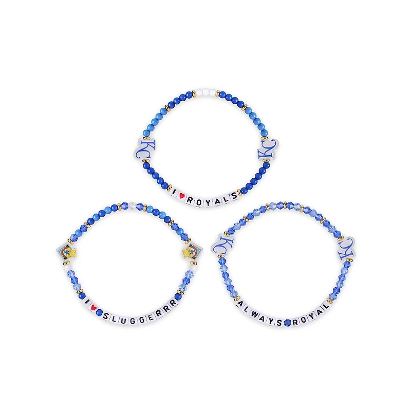 FOCO Kansas City Royals 3-Pack Friendship Bracelet Set